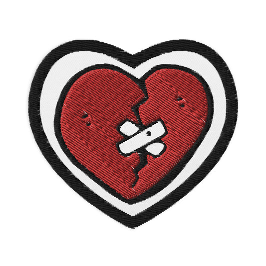 Embroidered Broken Heart Patch