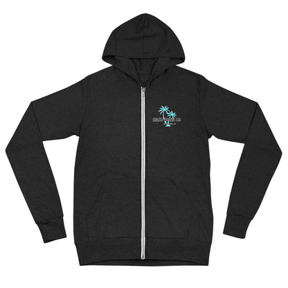 Tropic Vibes Sketchy Rides Unisex zip hoodie