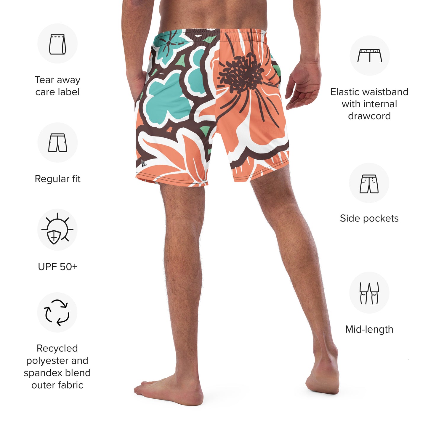 Men's Tropical swim trunks