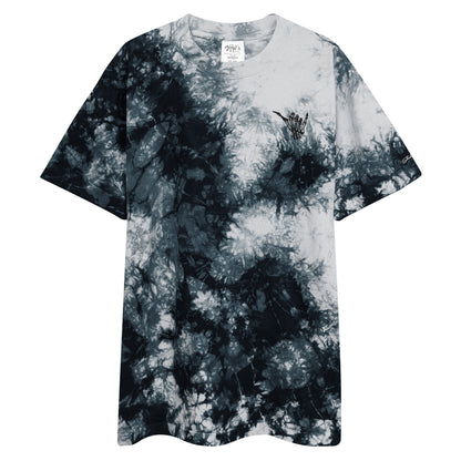 Embroidered Shaka Bones Tye Dye - Smog