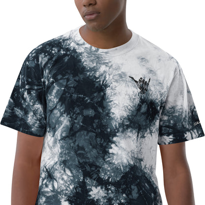 Embroidered Shaka Bones Tye Dye - Smog