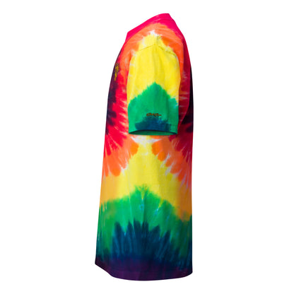 Embroidered Shaka Bones Tye Dye - Rainbow Spiral