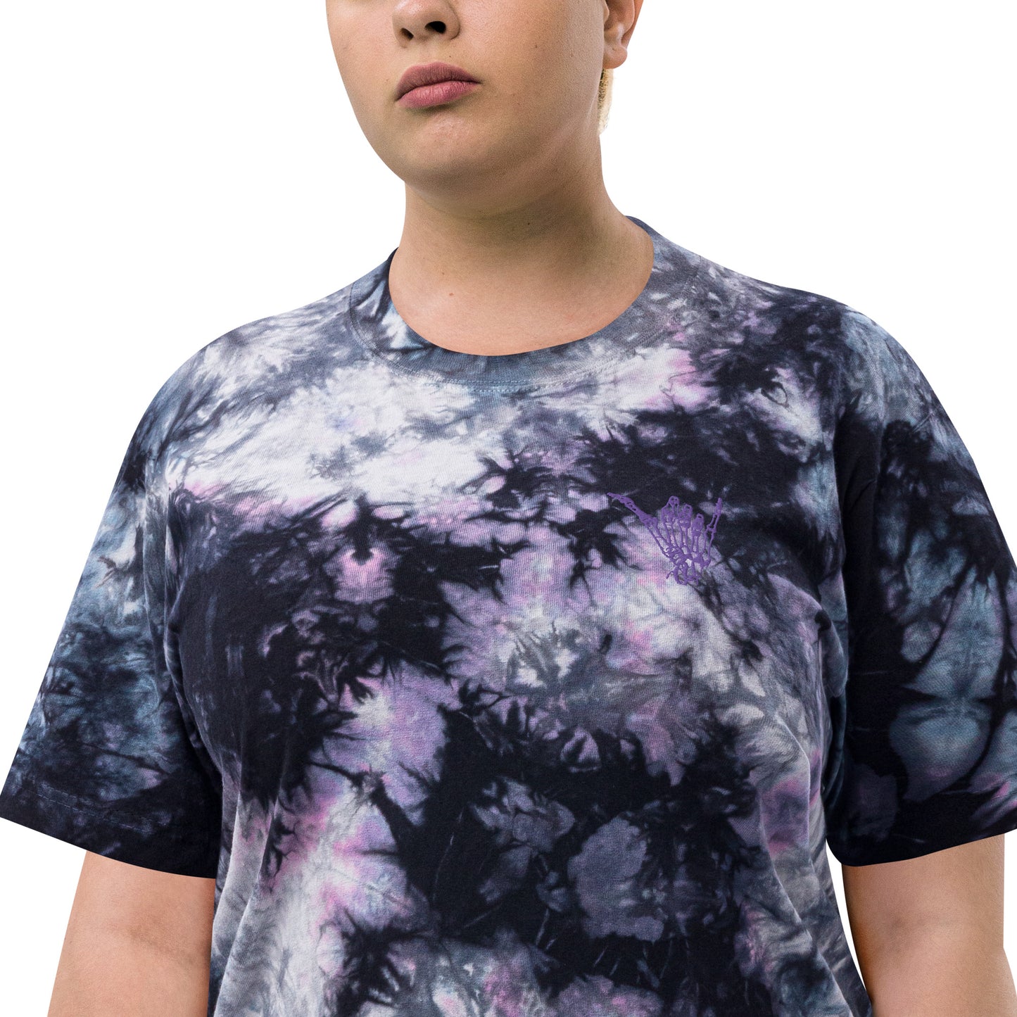 Embroidered Shaka Bones Tye Dye - Nightmare