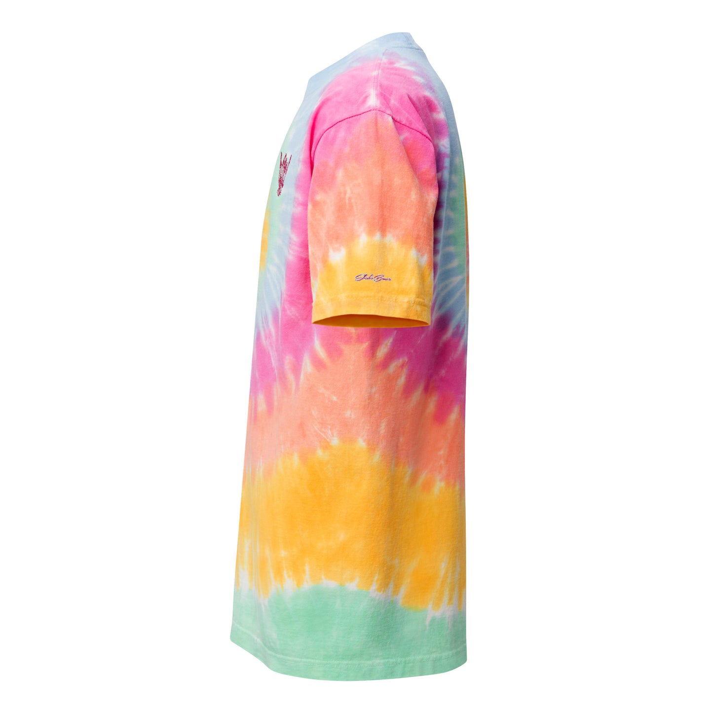 Embroidered Shaka Bones Tye Dye - Shave Ice Spiral