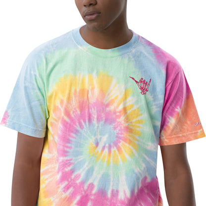 Embroidered Shaka Bones Tye Dye - Shave Ice Spiral