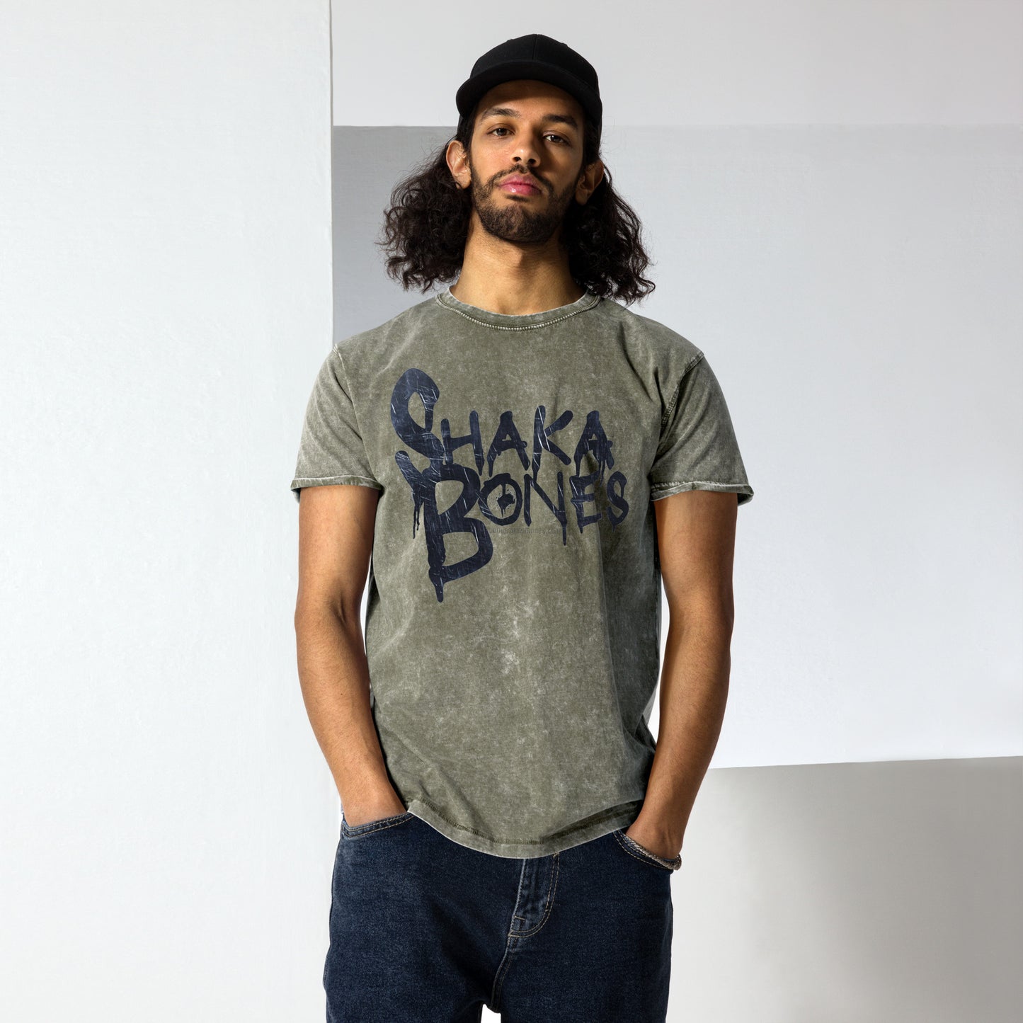 Shaka Bones Denim T-Shirt